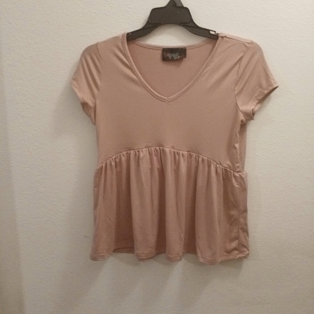 Say Anything Top Women's Size M/L Mauve Dusty Rose Feminine